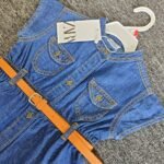 Girls Denim Frock - Image 3