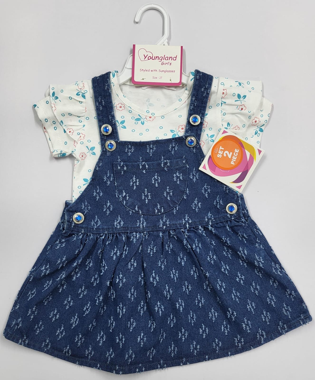 Girls Set Frock (3) Girls Romper Frock Set - Image 1